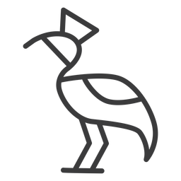 Cegonha divindade bico coroa cauda traço Desenho PNG