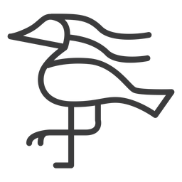 Stork duck beak tail stroke PNG Design