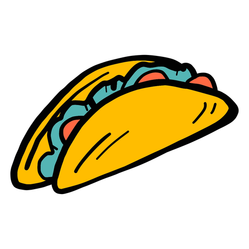 Taco Pfeffer Farbskizze PNG-Design