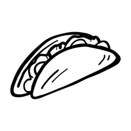 Bosquejo de taco pepper Diseño PNG
