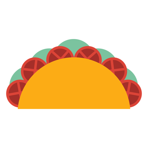 Taco-Tomatenscheiben-Salat flach PNG-Design