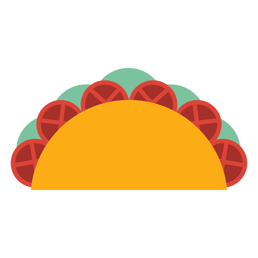 taco tomato slice lettuce flat transparent png svg vector file taco tomato slice lettuce flat