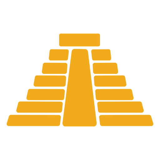 Temple pyramid aztec flat