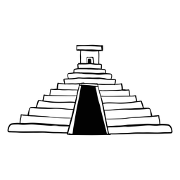 Desenho asteca da pirâmide do templo Desenho PNG