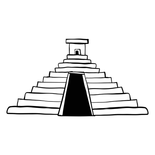 Desenho asteca da pirâmide do templo Desenho PNG