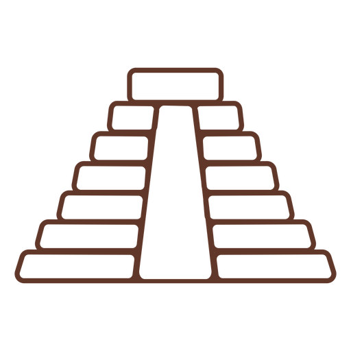 Piramide Del Templo Azteca Trazo Descargar Png Svg Transparente