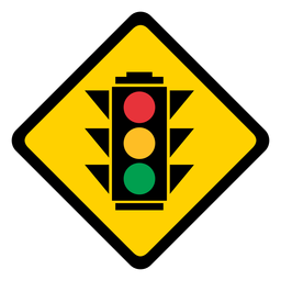 Traffic lights circle color colour rhomb warning flat PNG Design