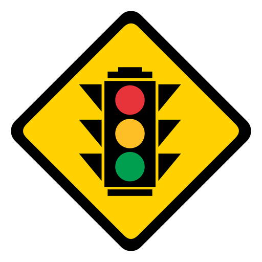 Traffic lights circle color colour rhomb warning flat