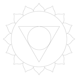 Vishuddha chakra icon PNG Design