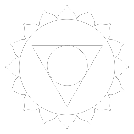 Vishuddha chakra icon PNG Design
