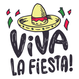 Autocolante de sombrero Viva la fiesta Desenho PNG