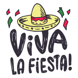 Viva la fiesta sombrero sticker PNG Design Transparent PNG