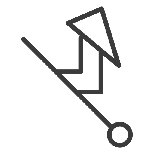 Traço do triângulo do círculo da varinha Desenho PNG