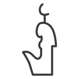 Zauberstab Zepter Zepter Pharao Krone Halbmond Halbmond Strich PNG-Design