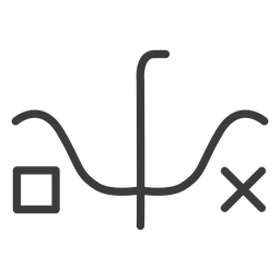 Wand square cross stroke PNG Design