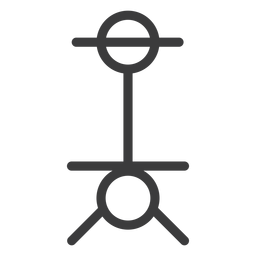 Trazo de círculo de bastón de varita Diseño PNG