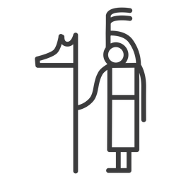 Bastón de varita corona faraón golpe Diseño PNG