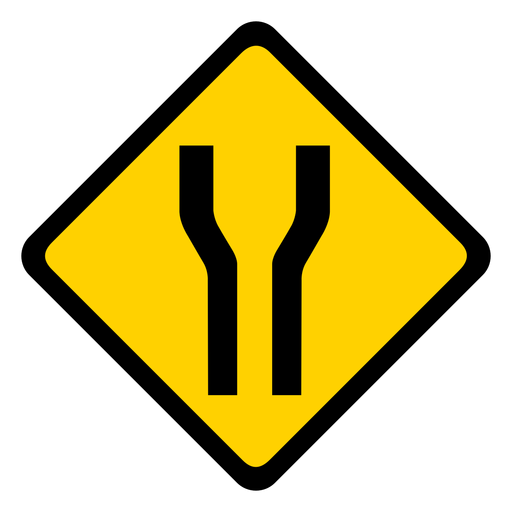 Widening rhomb warning flat PNG Design