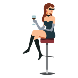 Personaje vestido de mujer Diseño PNG
