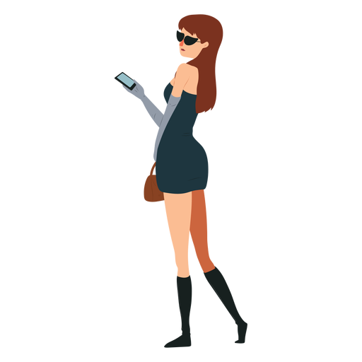 Woman dress character illustration PNG Design