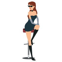 Woman dress sexy character PNG Design