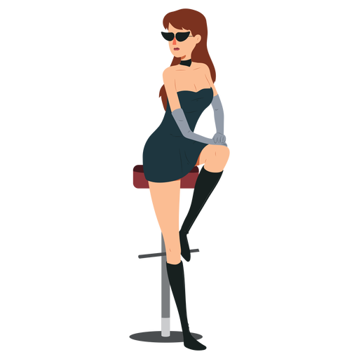Frauenkleid sexy Charakter PNG-Design