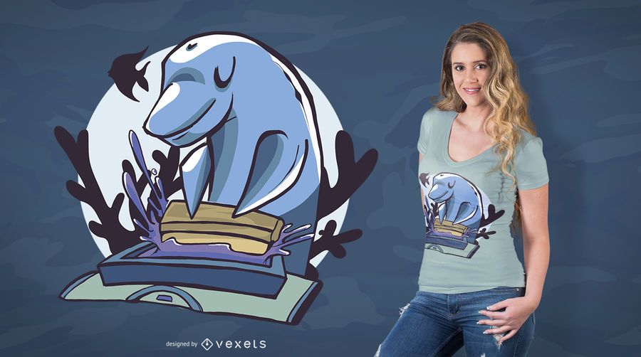 Screen Printing Dolphin T-Shirt Design Screen Printing Dolphin T-Shirt Design