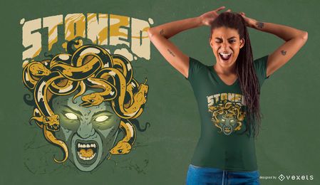Stoned Medusa T-Shirt Design