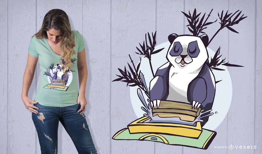 Screen Printing Panda T-Shirt Design Screen Printing Panda T-Shirt Design