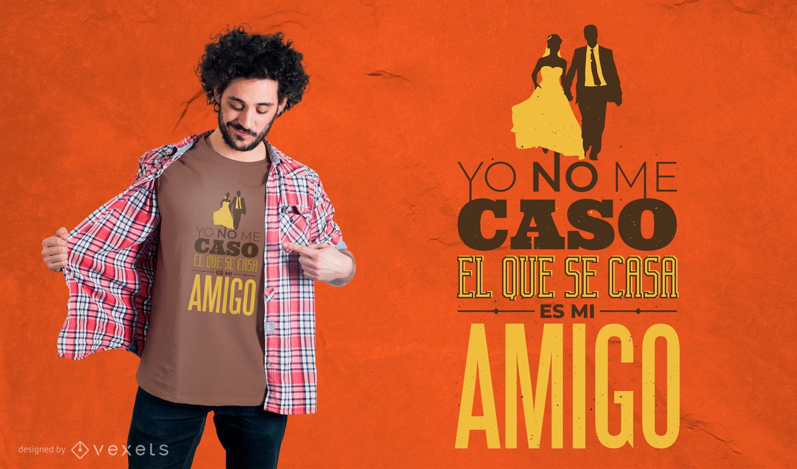 Diseño de camiseta de cita de boda española