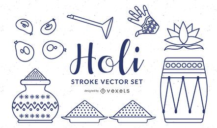 Holi Festival Icons