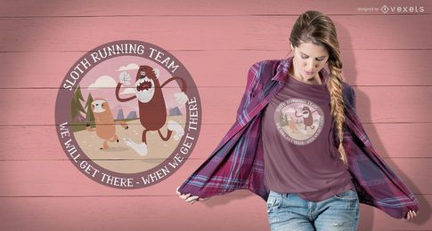 Running Sloth T-Shirt Design