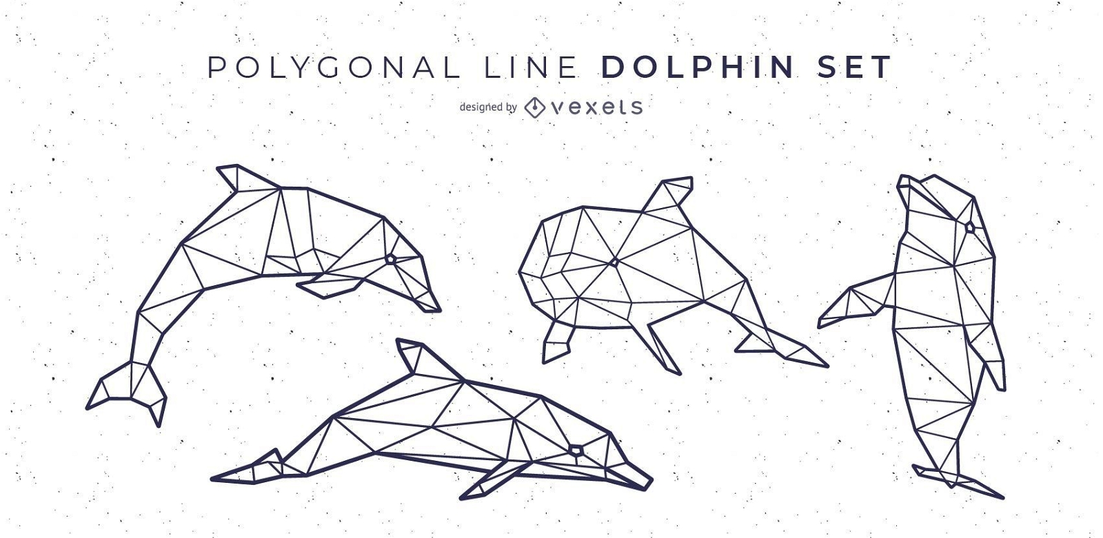 Polygonale Linie Dolphin Design