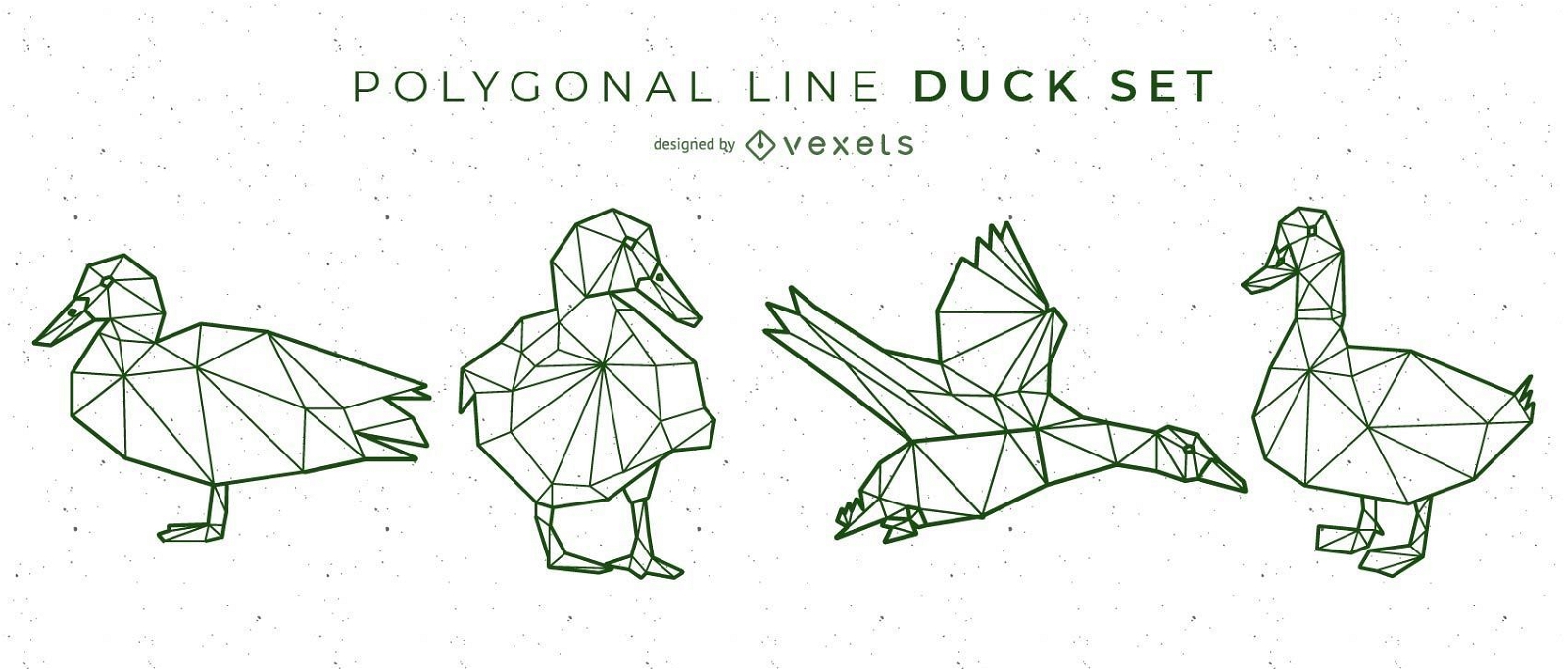 Design de pato de linha poligonal