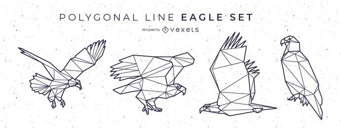 Design de linha poligonal Eagle