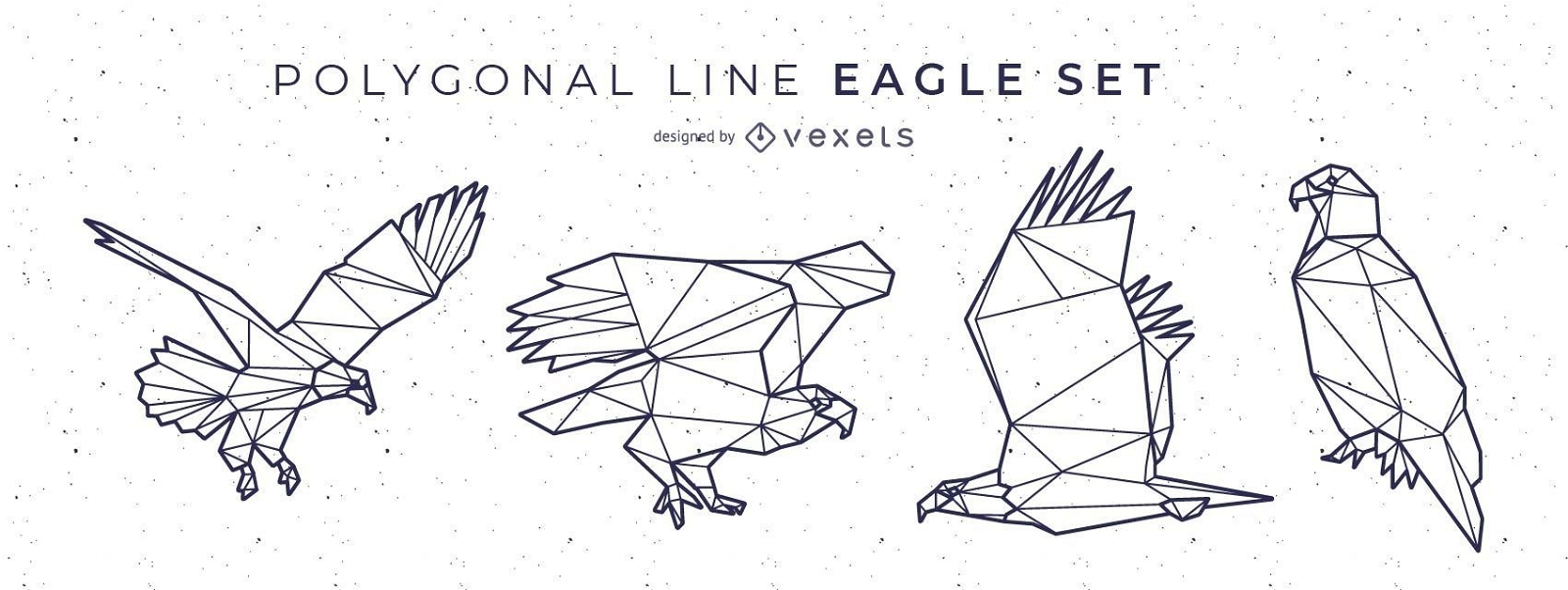 Polygonal Line Eagle Design