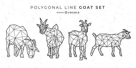 Polygonal Line Goat Design