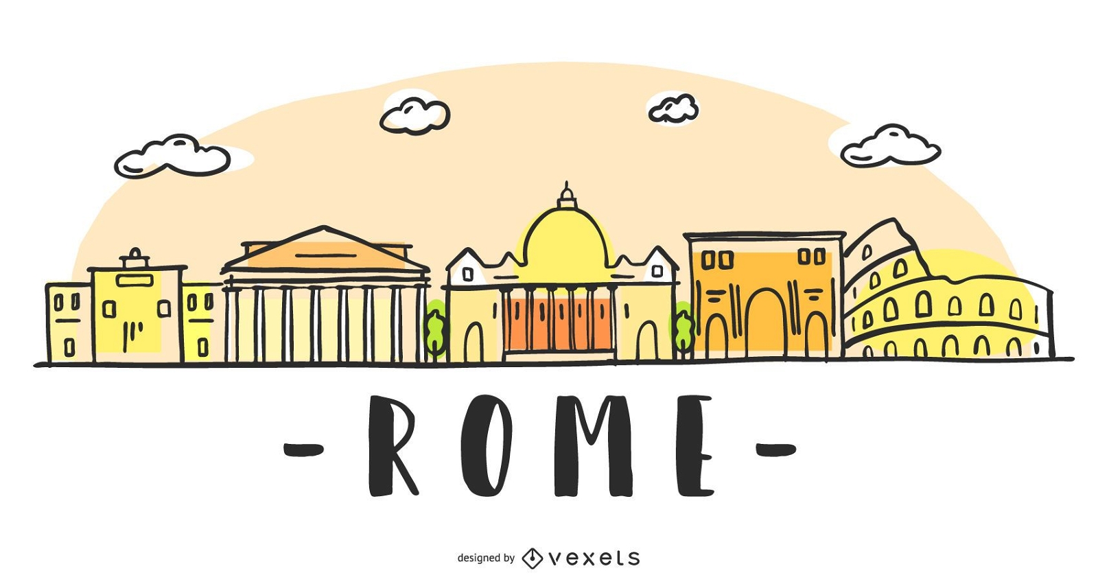 Diseño del horizonte de Roma