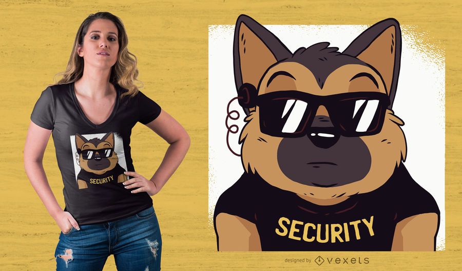 German Shepherd Security T-Shirt Design German Shepherd Security T-Shirt Design