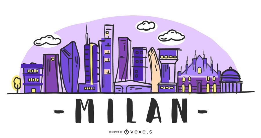 Milan, Italy Skyline Design Milan, Italy Skyline Design