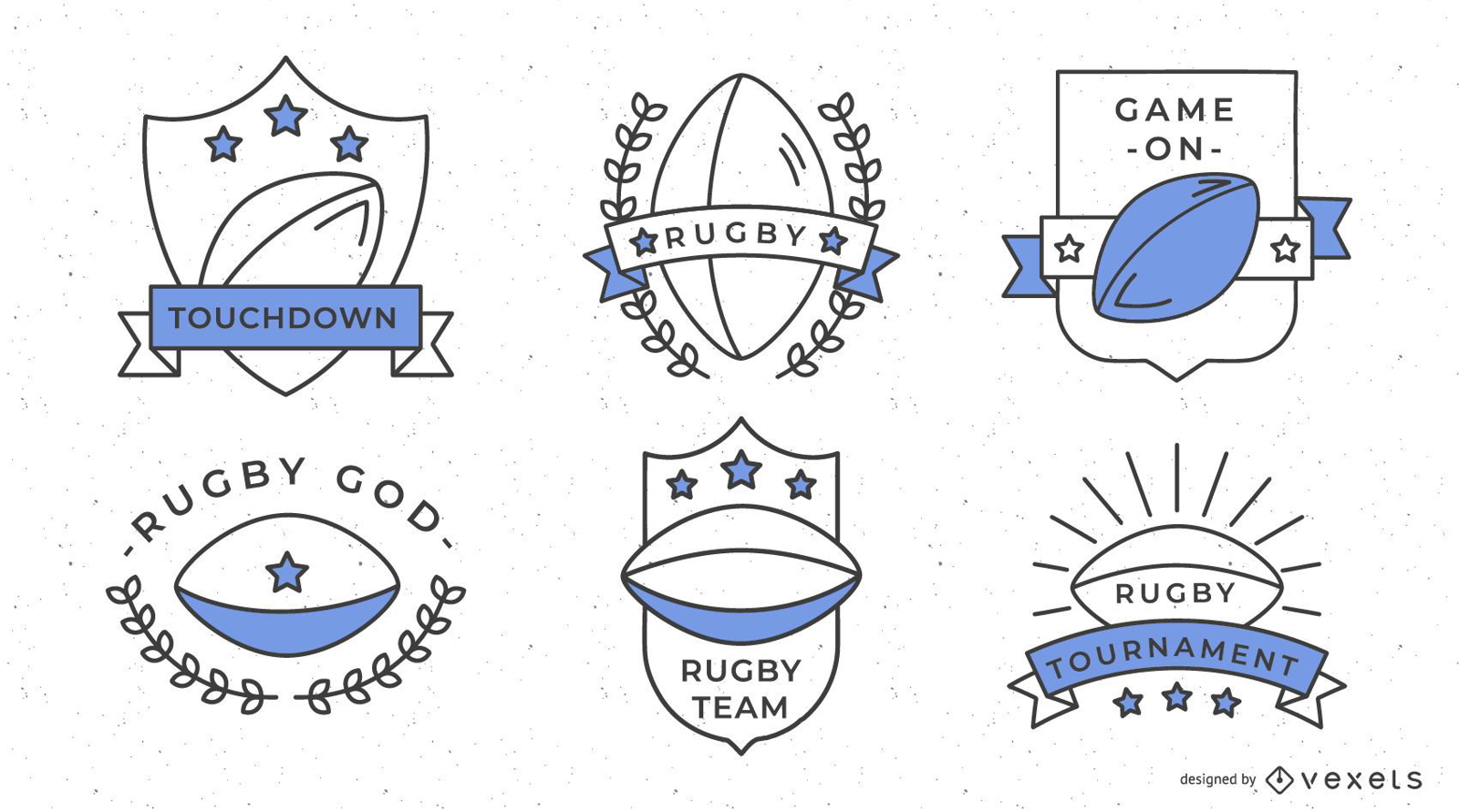 Rugby Sport Abzeichen Design