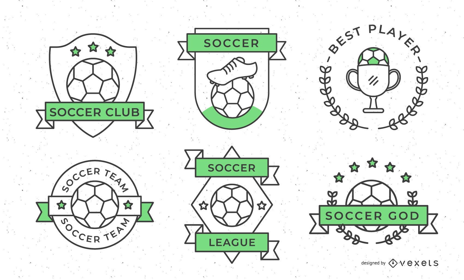 Diseño de insignias de deporte de fútbol