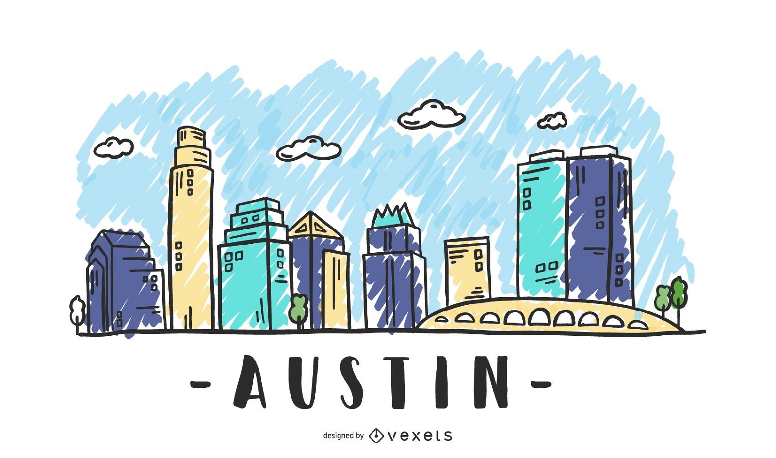 Austin Texas Skyline Design