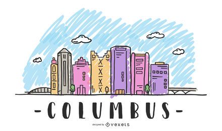 Columbus USA Skyline Design 