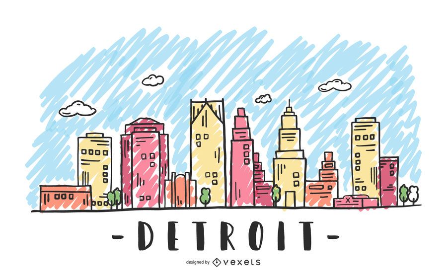 Detroit, EUA Skyline Design Detroit, EUA Skyline Design