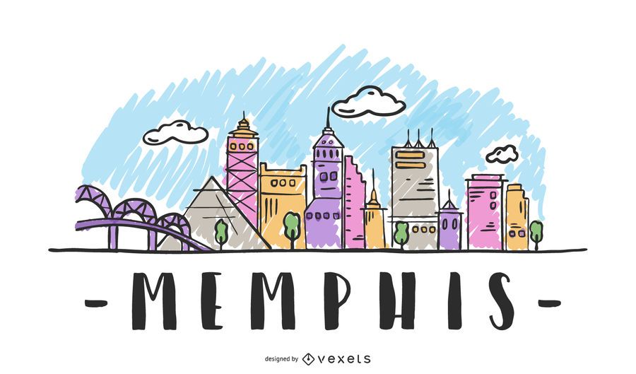 Memphis USA Skyline Design Memphis USA Skyline Design