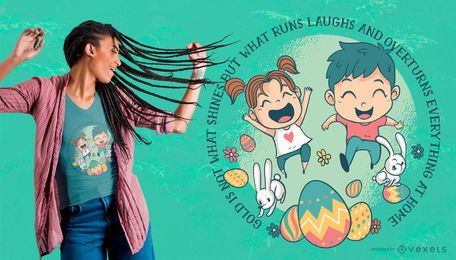 Diseño de camiseta de niños de Pascua Diseño de camiseta de niños de Pascua