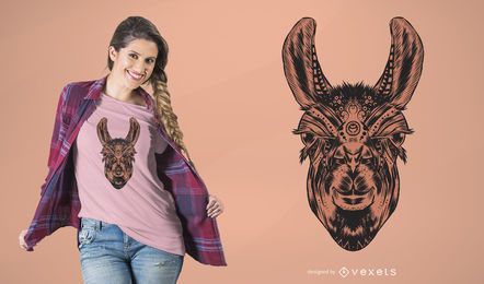 Mandala Llama T-Shirt Design