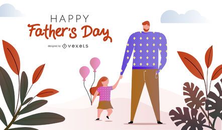 Father And Daughter Father's Day Quote Vector Download