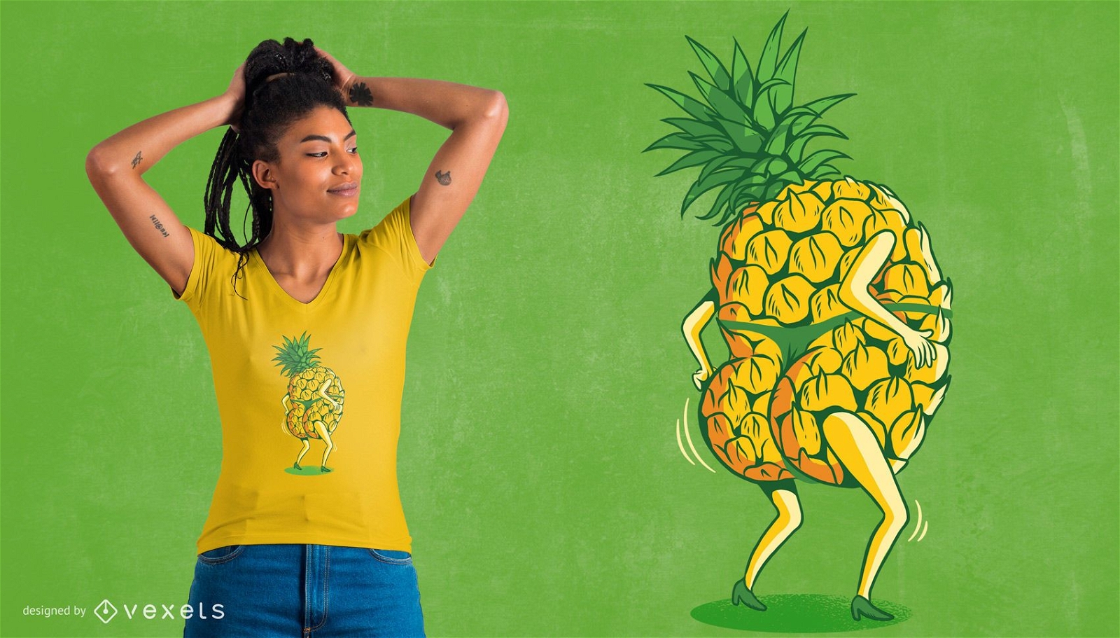 Design de camisetas de dança de abacaxi